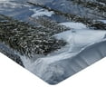 thumbnail image 2 of Ambesonne Winter Fitted Sheet, Woodland Snowy Mountain, Full Size, White Green, 2 of 3