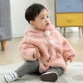 thumbnail image 3 of Byoo Cloak Coat for Little Girls Solid Color Hooded Pullover Top Cute Thick Outwear Coat for Kids, 3 of 8