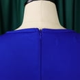 thumbnail image 6 of AURA Plus Size Trumpet Sleeve A Line Midi Dress High Waist Belted Crewneck Solid Color Summer Casual Elegant Dress, 6 of 9