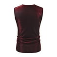 thumbnail image 4 of Compression Tank Top Men Qiggri Men's Trendy Performance Costume Sequin Tank Fashionable Shiny Pullover Round Neck Tank, 4 of 7