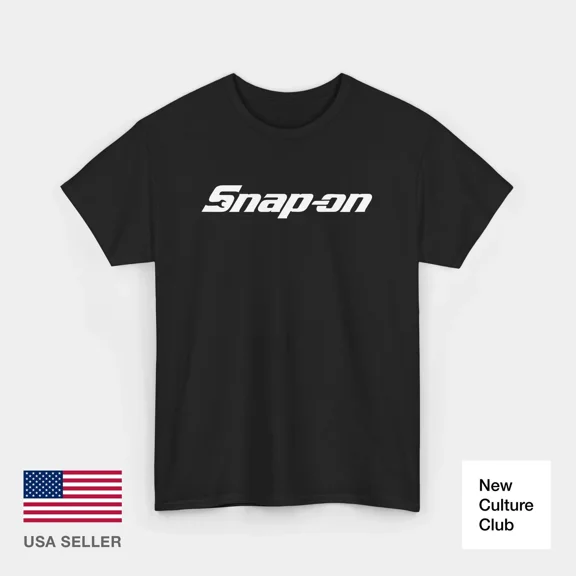 Snap On Tool Unisex Black White Workwear Merch Inspired Design Heavy Cotton Tee