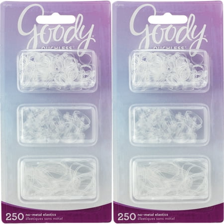 hair goody clear ouchless elastic assorted count bands sizes walmart