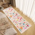 thumbnail image 3 of Wondo Anti-Skid Floral Runner Rug 2'x6' with Rubber Backing - Machine Washable Carpet Runner for Hallways, Kitchen, Bedroom, Bathroom & Laundry Room (Beige), 3 of 8
