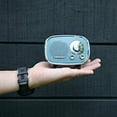 thumbnail image 3 of Crosley CR3039A-TN Rondo Retro Portable Rechargeable Bluetooth Speaker, Tourmaline, 3 of 5