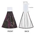 thumbnail image 3 of Yayeee Kitchen Hanging Hand Towels Set of 2 with Loop Bathroom Absorbent Tie Towel, Dark Purple Floral Pattern, 3 of 7