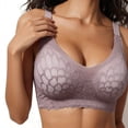 thumbnail image 6 of Levmjia Women's Push Up Bras Plus Size Wireless Printed No Steel Ring Lace Underwear Everyday Comfortable Back Closure Daily Wear, 6 of 7