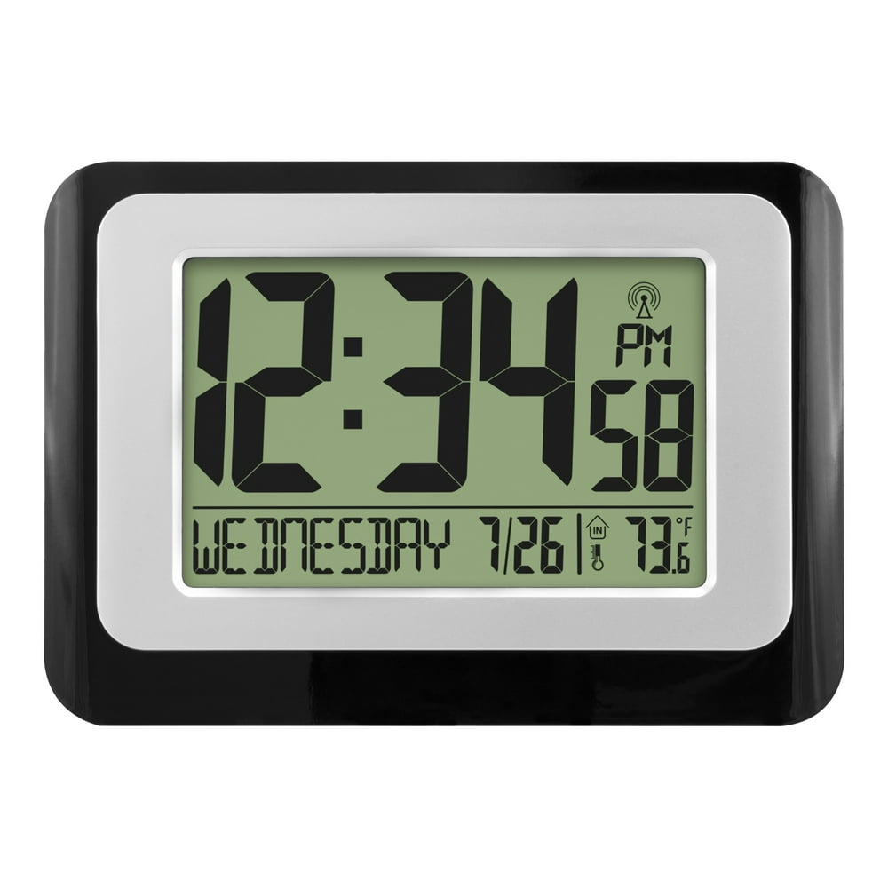 Digital Atomic Calendar Clock with Indoor Temperature