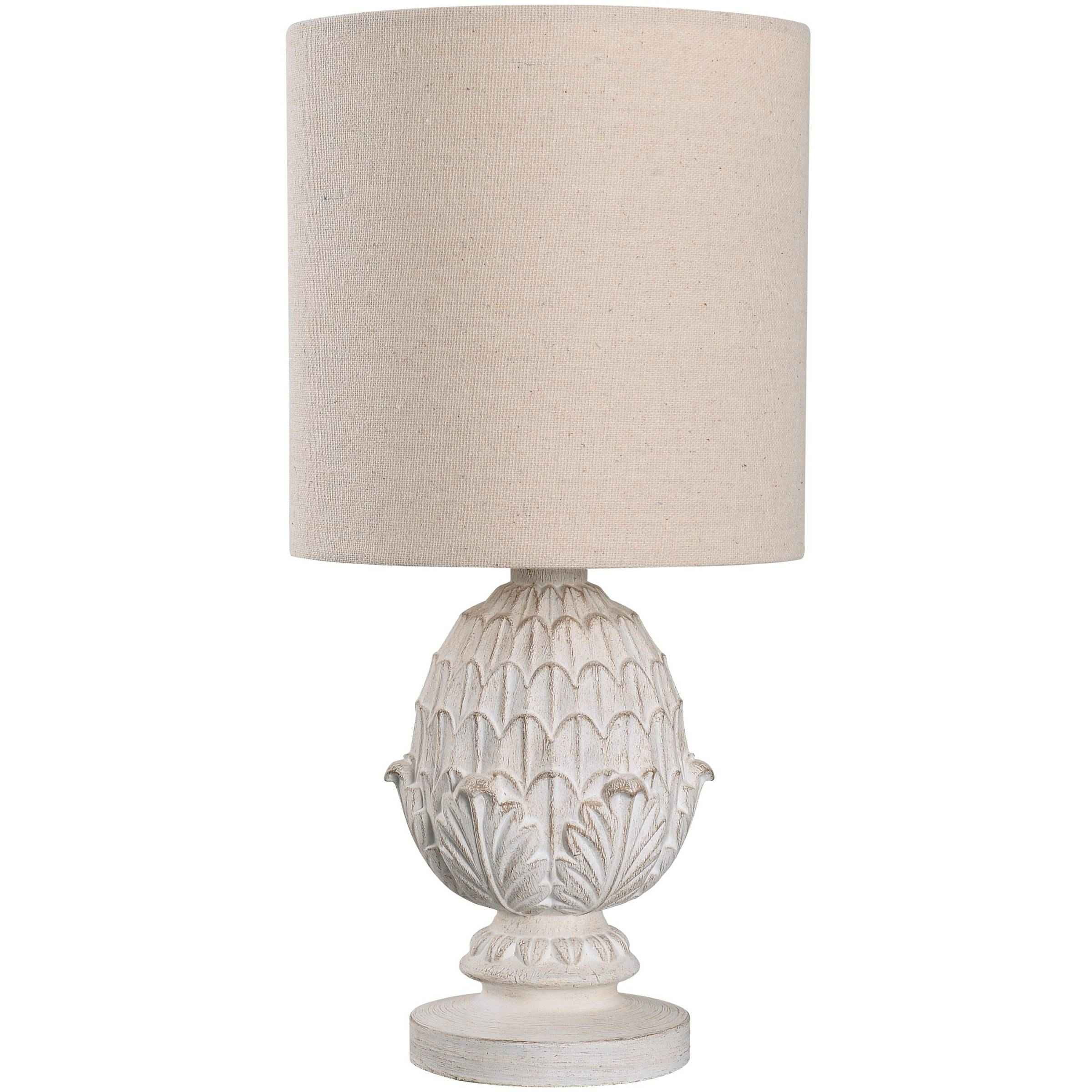 Mainstays Mini Table Lamp with Shade 12.75"H - White Finished Traditional Style