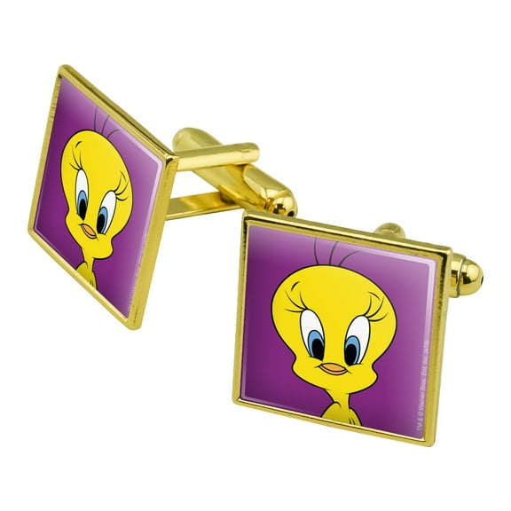 Looney Tunes Tweety Bird Square Cufflink Set - Silver or Gold