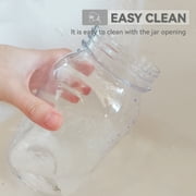 Novelinks 32oz Plastic Jars with Lids 6 Pack Clear Containers Airtight Food Storage Containers for Kitchen & Household,Silver