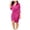 Hot Pink, variant on Winter Fall Dresses for Women Long Sleeve Fashion V-neck Solid Color Lace-up Casual Dress