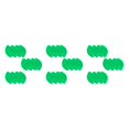 thumbnail image 4 of Cateissary 12x Bandeja de comida reutilizable verde con motivo de hoja hawaiana para eventos Bandeja de comida reutilizable estilo hawaiano verde Type1 NO1, 4 of 6