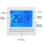 Smart Digital Programmable Thermostat LCD Temperature Controller for Home Heating System with Child Lock Function Built-in Sensor Underfloor Heating Compatible