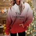thumbnail image 2 of DDAPJ pyju Graphic Hoodies for Women Yes I'm Still Freezing Letter Printed Hooded Sweatshirt Oversized Drop Shoulder Hoodie Loose Casual Sweatshirts with Kangaroo Pocket Red M, 2 of 5