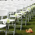 thumbnail image 2 of Magshion 10pcs Stackable Foldable Chair, Commercial Seat with Steel Frame, for Events Dining Wedding Party Picnic, White, 2 of 12