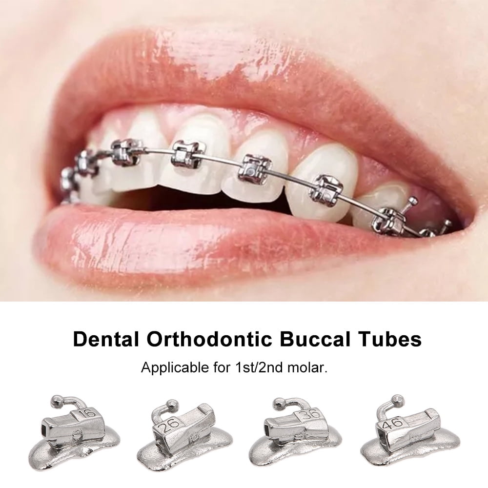 200 Tubes Dentaires Buccaux Pour Orthodontie - Roth 022, 2ème Molaire, Lot économique