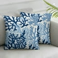 thumbnail image 2 of COMIO  Beach Ocean Nautical Coastal Navy Blue Starfish Coral Throw Pillow Cover Pillowcase  (Set of 2) Decor, Summer Beach Farmhouse Sofa Bed Bedroom Home Decoration, 2 of 6