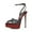 Red, variant on XYD Women Sexy Rhinestone Caged Peep Toe Ankle Strap Sandals Stilettos Platform High Heel Pumps Fashion Shoes Size 7 Red