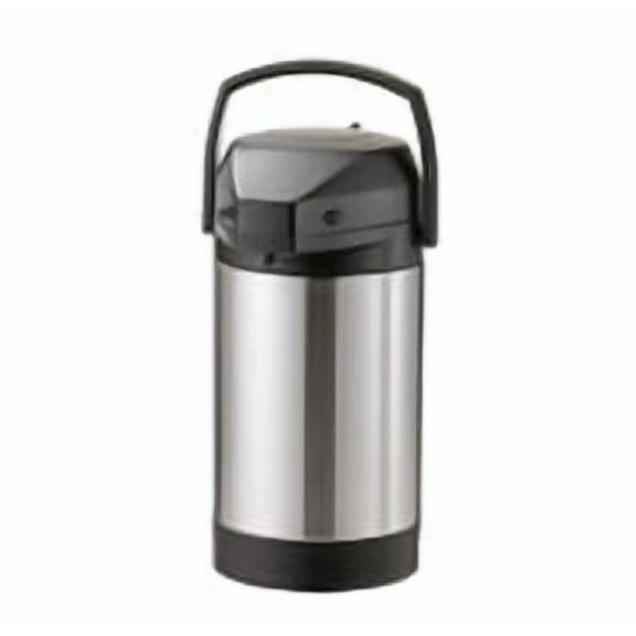 Service Ideas SVAP25P Lock 'N' Carry Stainless Vacuum Insulated Airpot, Push Button Lid, 2.5 Liter, Brushed
