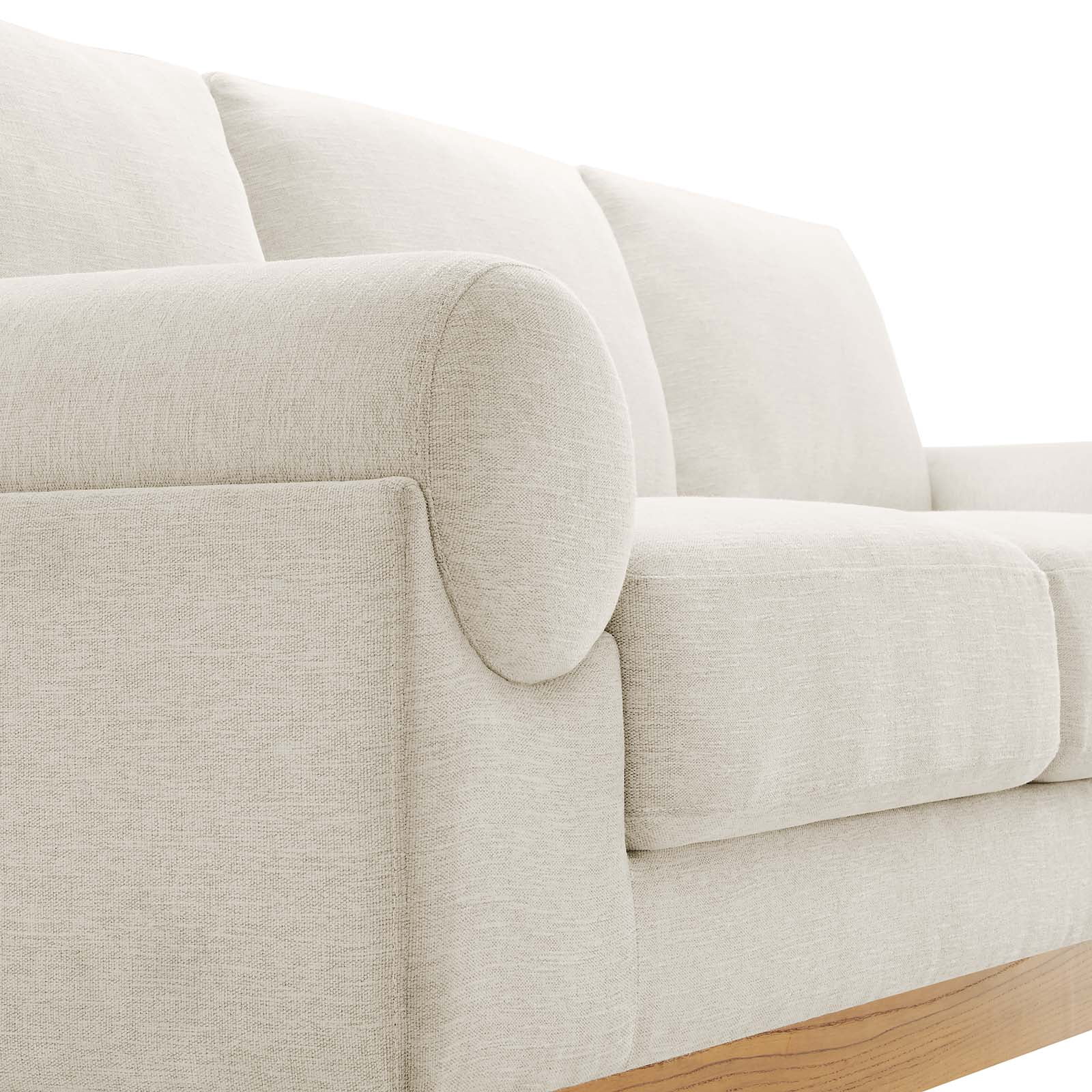 Modway Oasis Upholstered Fabric Sofa in Ivory
