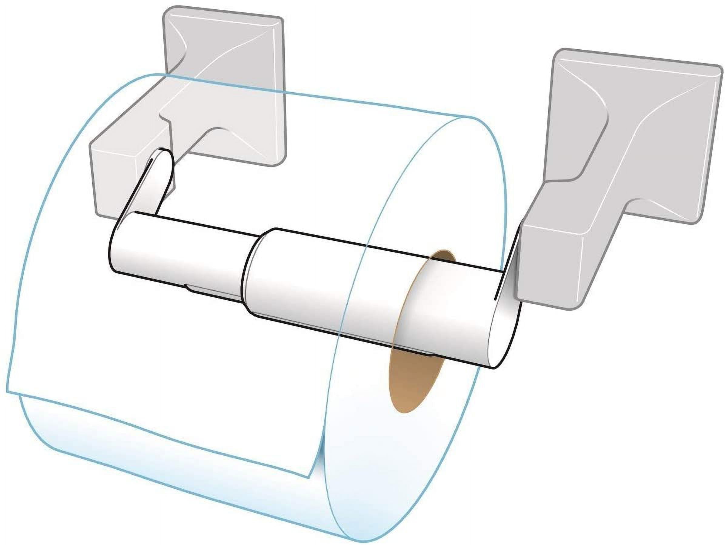 RGHJAR-Standard Toilet Paper Holder Extender for Extra-Large Rolls – Perfect for Double, Triple Rolls in Regular or Ceramic Bathroom wall Holders, Silver, 1 Unit