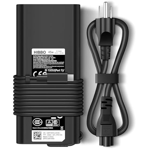 AoVoTo Charger for Dell Laptop Computer Charger 45W USB C Fast Power Adapter, Type C Power Cord Included