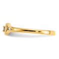 thumbnail image 3 of 14K Yellow Gold Ring Band Toe Diamond Round .01ct Heart, Size 5, 3 of 5