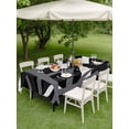 thumbnail image 4 of Outdoor Tablecloth with Umbrella Hole for Patio/Picnic/Party/Camping, Gray Black Geometric Waterproof Table Cloth Rectangle Table Cover Washable, Modern Art Abstract Grey Line (60"x 102"), 4 of 8