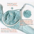 thumbnail image 3 of Exerin Women's Sexy Lace Bras Underwire Plus Size See Through Mesh Sheer Bra(32DD,Blue), 3 of 5