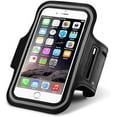 thumbnail image 2 of Triani Cell Phone Armband Case for SE(2020)/11/11 Pro/XR/XS/X/8 Plus/7 Plus/8/7/6s/6, Samsung Galaxy S10/S9/S9+, Adjustable Band, w/Key Holder, for Running, Walking, Hiking, 2 of 7