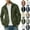#023 Green, variant on Men's Full Zip Up Lightweight Jacket with Side Pockets, Casual Classic Durable Workwear Coat, Green,2XL