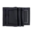 thumbnail image 2 of Fennco Styles Stylish Solid Color with Hemstitched Border Table Placemat - Set of 4 (Black, 13"x19" Placemat - Set of 4), 2 of 3