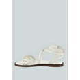 thumbnail image 4 of CORRIANE Studs Embellishment Off White Strappy Sandals, 4 of 7