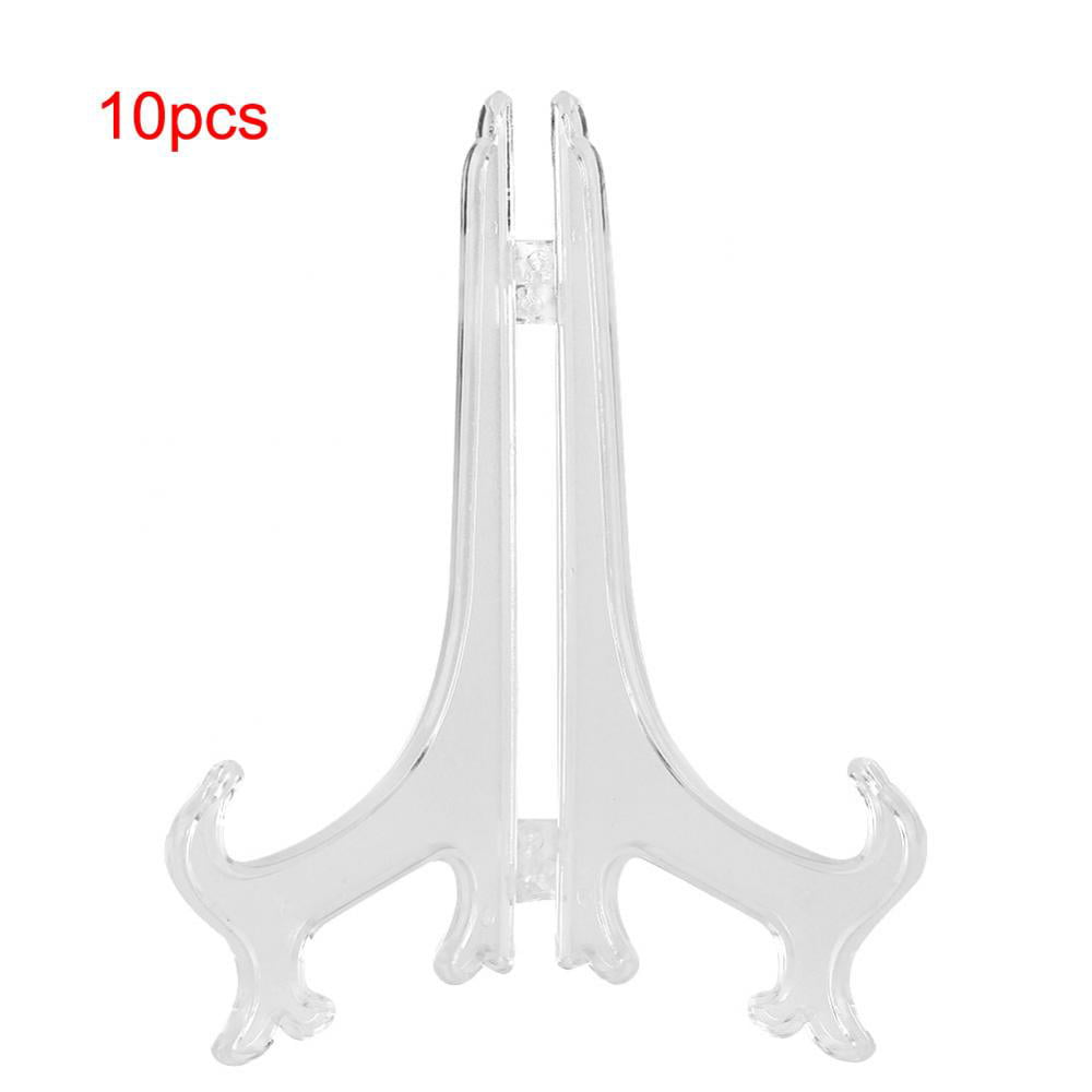 10pcs 10 Inch Dish Holder Folding Plate Bracket Display Stand for Home Decors 