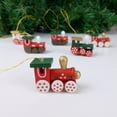 thumbnail image 2 of Wooden Christmas Tree Ornaments, 6 Pcs Mini Christmas Train Decor Colored Wooden Crafts Miniature Christmas Ornament Sets for Kids Gift Home Tree Decoration Accessories, 2 of 9