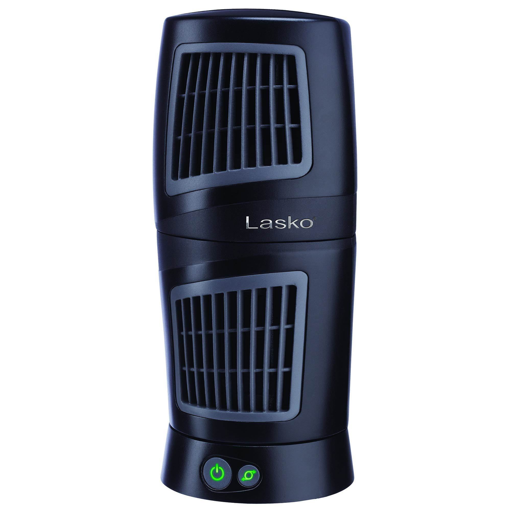 Lasko Twist Top Slim Compact 12" Portable Oscillating Desk Tower Fan (4