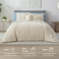 thumbnail image 4 of Vellux Cloud 3-Piece Plush Comforter Set, Down Alternative, King, Cream, 4 of 8