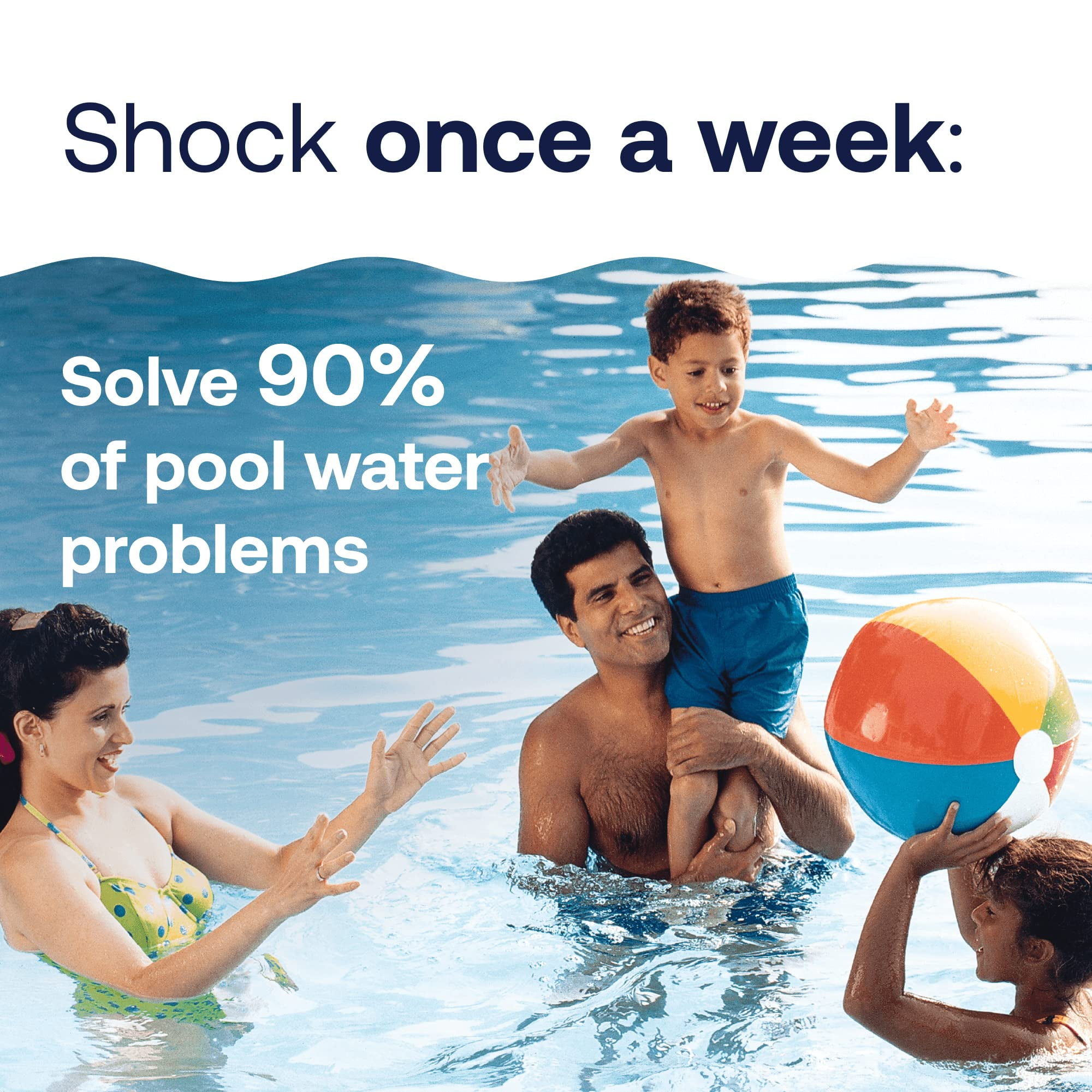 HTH 52044 Swimming Pool Shock Advanced and Test Strips 1 Pound (Pack of 15)