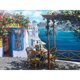 thumbnail image 1 of Taladro Diamante Pintura (DE2426) DIY Mosaico Paisaje Casa Kit de resina redondo completo (D) 45x60cm FLhrweasw Nuevo, 1 of 1