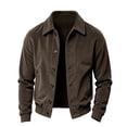 thumbnail image 4 of YODETEY Men's Classic Button Down Corduroy Bomber Jacket, Ribbed Corduroy Lightweight Casual Outerwear for Men,Size S-3XL, 4 of 5