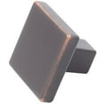 thumbnail image 2 of Contemporary Square Cabinet Knob, 1-1/8 Inches, Zinc Base Material, Vintage Bronze by Stone Harbor Hardware, 2 of 4