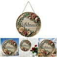 thumbnail image 1 of TIELUTT Panneau de Porte Rond Rétro Fleur Bienvenue pour Quotidien pour Bienvenue à la Ferme Panneau pour Porte d'Entrée Porte de la Saint-Valentin Porte d'Entrée Décorations de Noël Décorations Succulentes Extérieures pour Porte d'Entrée Maison, 1 of 8