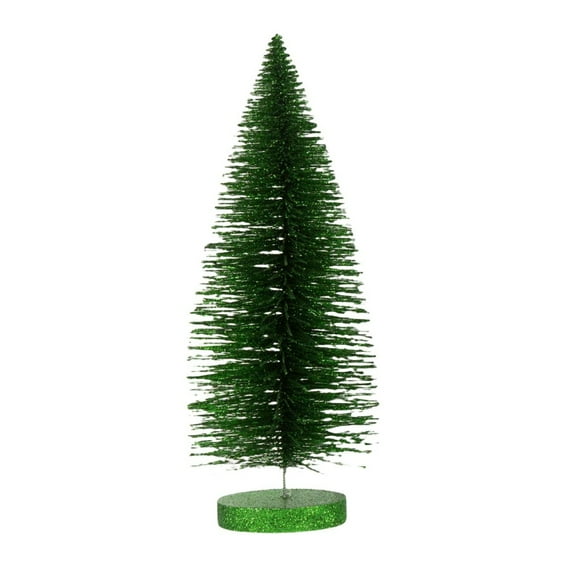 Visland Tabletop Mini Christmas Tree Multi-color Artificial Pine Tree Decor with Base for Christmas Party Home Desktop - 1PC