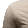 thumbnail image 6 of Men Short Sleeve 100% Cotton Henley T-Shirt Casual Solid Color Button-up Shirt Tee Tops Khaki, 6 of 9
