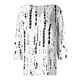 thumbnail image 4 of Fiudx Camisas para Mujer Blusa de Manga 3/4 Corta Estampada a La Moda para Mujer, Blusa Informal con Cuello Redondo, 4 of 5