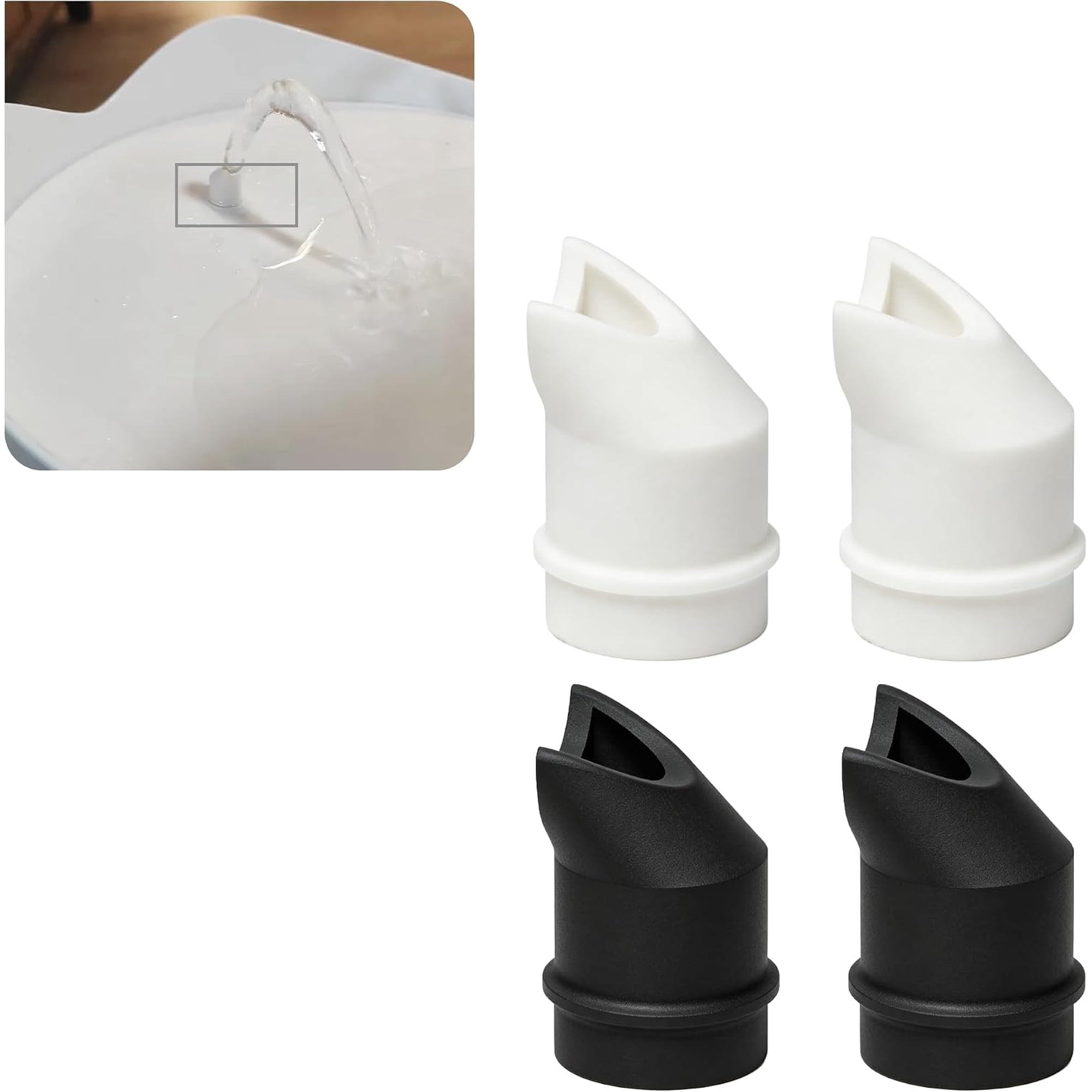 Replacement Spout Compatible with Catit PIXI Cat Water Fountain Durable Water Flow Nozzle Accessory for Household Indoor Pet Drinking Fountain Daily Use