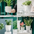 thumbnail image 5 of Flower Pots 2 — Self Watering Planter for African Clear Automatic Watering Pot Square Pot for All and Succulents, 8 cmx13 cm, White B, 5 of 9