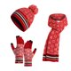 thumbnail image 1 of Conjunto de 3 piezas de bufanda de punto de invierno, gorro de lana cálido, bufanda y guantes cálidos, 1 of 6