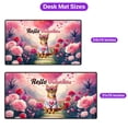 thumbnail image 5 of Hello Valentine’s Day Abyssinian Flower Crown Romantic Pink Floral Desk Mat Full Keyboard Mouse Pad Cat Lover Kitten Owner Gifts Large Mousepad - 00031, 5 of 5