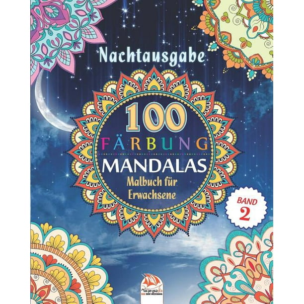 Großes Buch - Mandala Night: Mandalas Färbung - Nachtausgabe : Malbuch